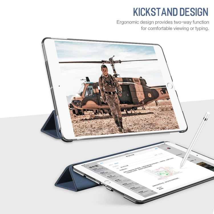 ROCK Horizontal Flip Leather Case for iPad Pro 10.5 inch, with Three-folding Holder & Pen Slots
