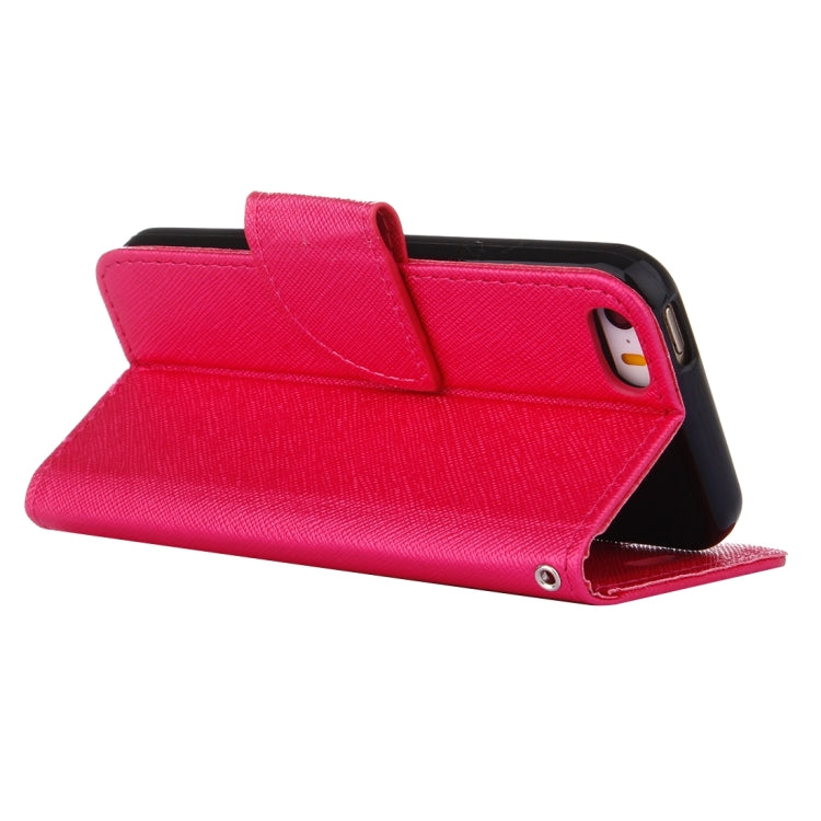 Cross Texture Horizontal Flip Solid Color Leather Case with Holder & Card Slots & Wallet for iPhone SE & 5 & 5s