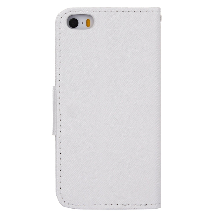 Cross Texture Horizontal Flip Solid Color Leather Case with Holder & Card Slots & Wallet for iPhone SE & 5 & 5s