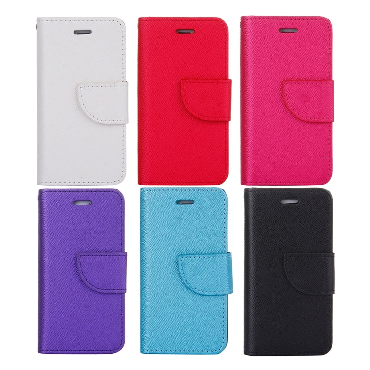 Cross Texture Horizontal Flip Solid Color Leather Case with Holder & Card Slots & Wallet for iPhone SE & 5 & 5s