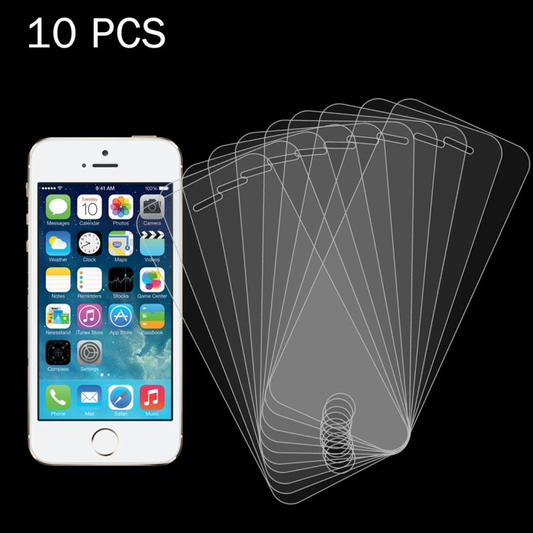 10 PCS for iPhone SE & 5s & 5C & 5 0.26mm 9H Surface Hardness 2.5D Explosion-proof Tempered Glass Screen Film