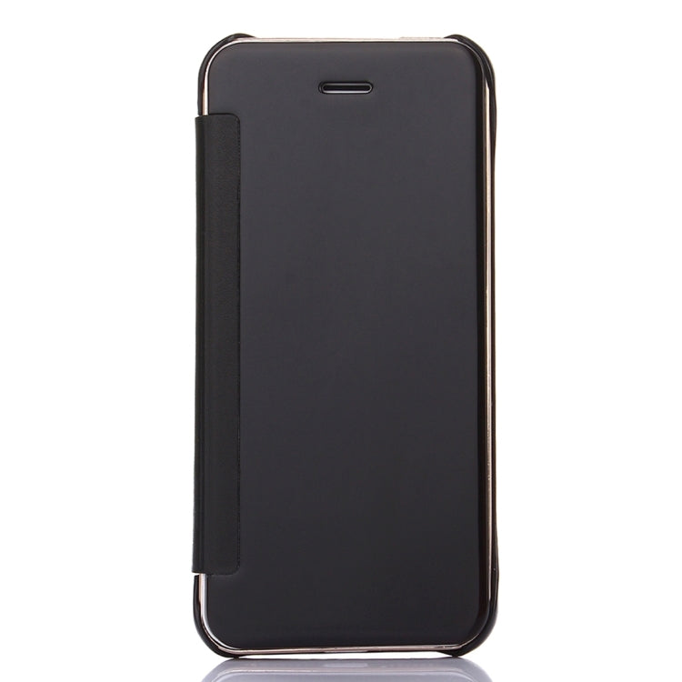 For iPhone SE & 5s & 5 Electroplating Mirror Horizontal Flip Leather Case