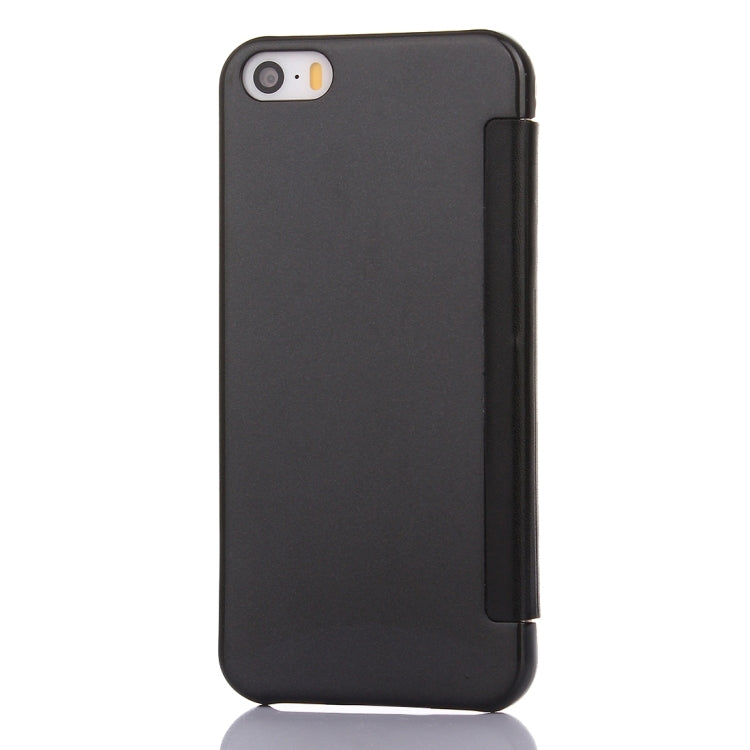 For iPhone SE & 5s & 5 Electroplating Mirror Horizontal Flip Leather Case