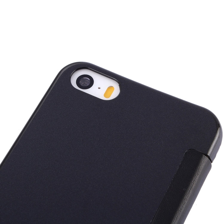 For iPhone SE & 5s & 5 Electroplating Mirror Horizontal Flip Leather Case
