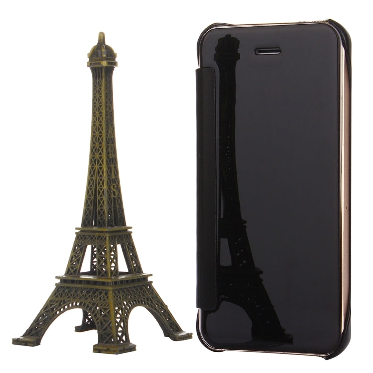 For iPhone SE & 5s & 5 Electroplating Mirror Horizontal Flip Leather Case