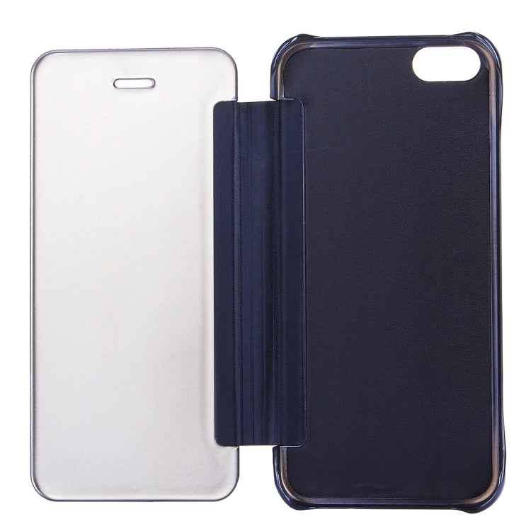 For iPhone SE & 5s & 5 Electroplating Mirror Horizontal Flip Leather Case