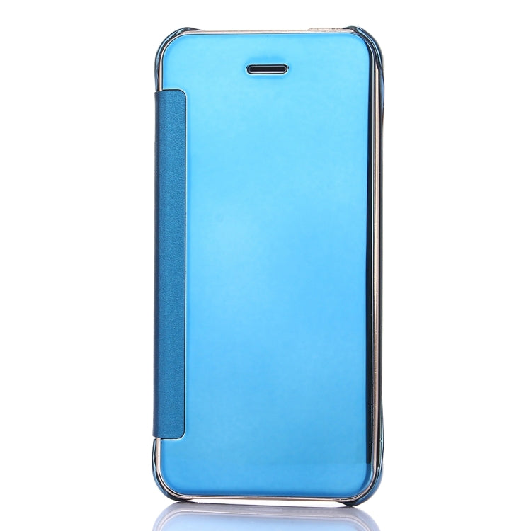 For iPhone SE & 5s & 5 Electroplating Mirror Horizontal Flip Leather Case