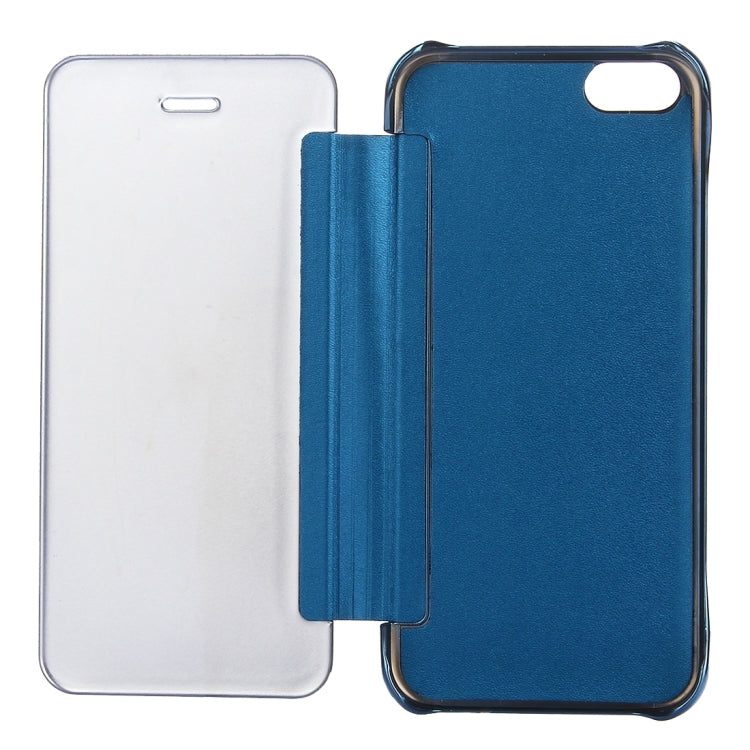 For iPhone SE & 5s & 5 Electroplating Mirror Horizontal Flip Leather Case