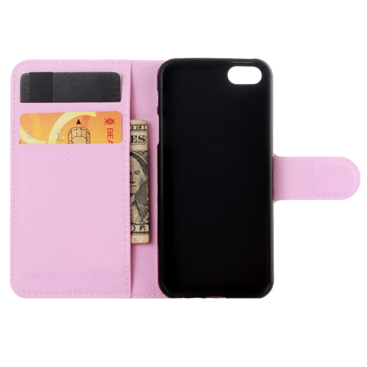 For iPhone 5 & 5s & SE Litchi Texture Horizontal Flip Leather Case with Holder & Card Slots & Wallet