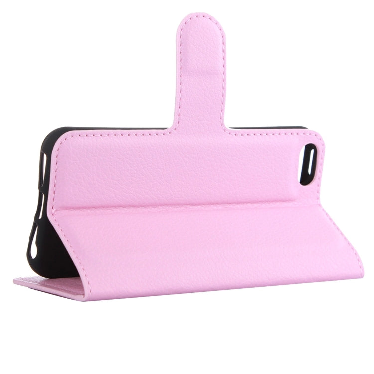 For iPhone 5 & 5s & SE Litchi Texture Horizontal Flip Leather Case with Holder & Card Slots & Wallet