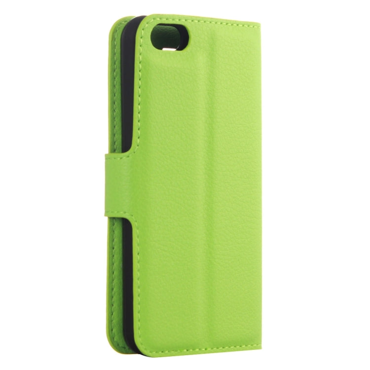 For iPhone 5 & 5s & SE Litchi Texture Horizontal Flip Leather Case with Holder & Card Slots & Wallet