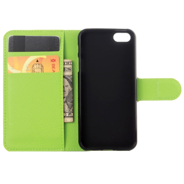 For iPhone 5 & 5s & SE Litchi Texture Horizontal Flip Leather Case with Holder & Card Slots & Wallet
