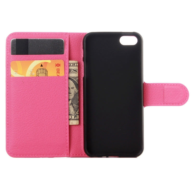 For iPhone 5 & 5s & SE Litchi Texture Horizontal Flip Leather Case with Holder & Card Slots & Wallet