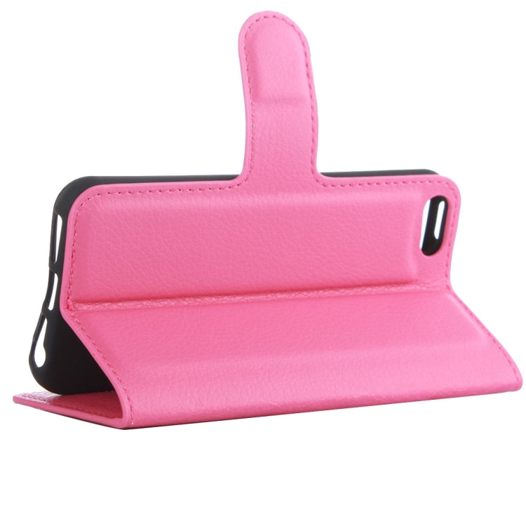 For iPhone 5 & 5s & SE Litchi Texture Horizontal Flip Leather Case with Holder & Card Slots & Wallet