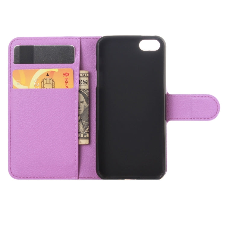 For iPhone 5 & 5s & SE Litchi Texture Horizontal Flip Leather Case with Holder & Card Slots & Wallet