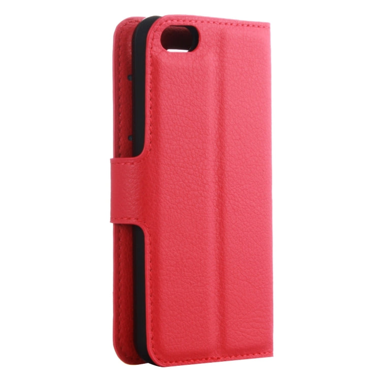 For iPhone 5 & 5s & SE Litchi Texture Horizontal Flip Leather Case with Holder & Card Slots & Wallet