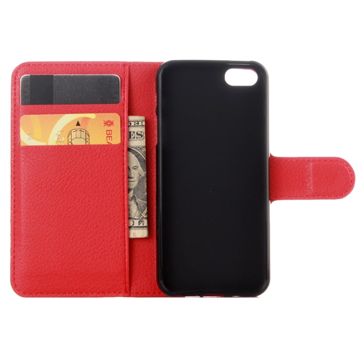 For iPhone 5 & 5s & SE Litchi Texture Horizontal Flip Leather Case with Holder & Card Slots & Wallet