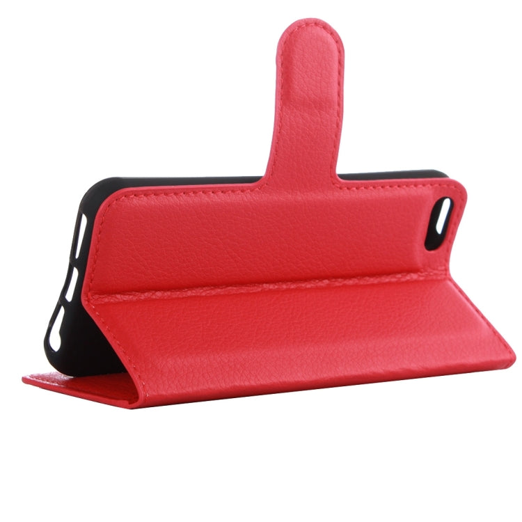 For iPhone 5 & 5s & SE Litchi Texture Horizontal Flip Leather Case with Holder & Card Slots & Wallet