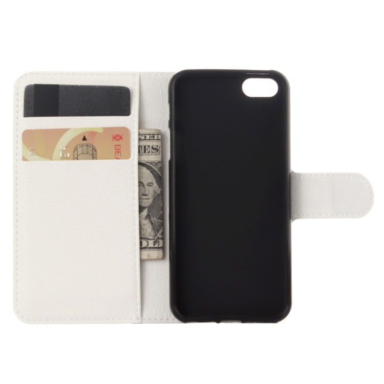 For iPhone 5 & 5s & SE Litchi Texture Horizontal Flip Leather Case with Holder & Card Slots & Wallet