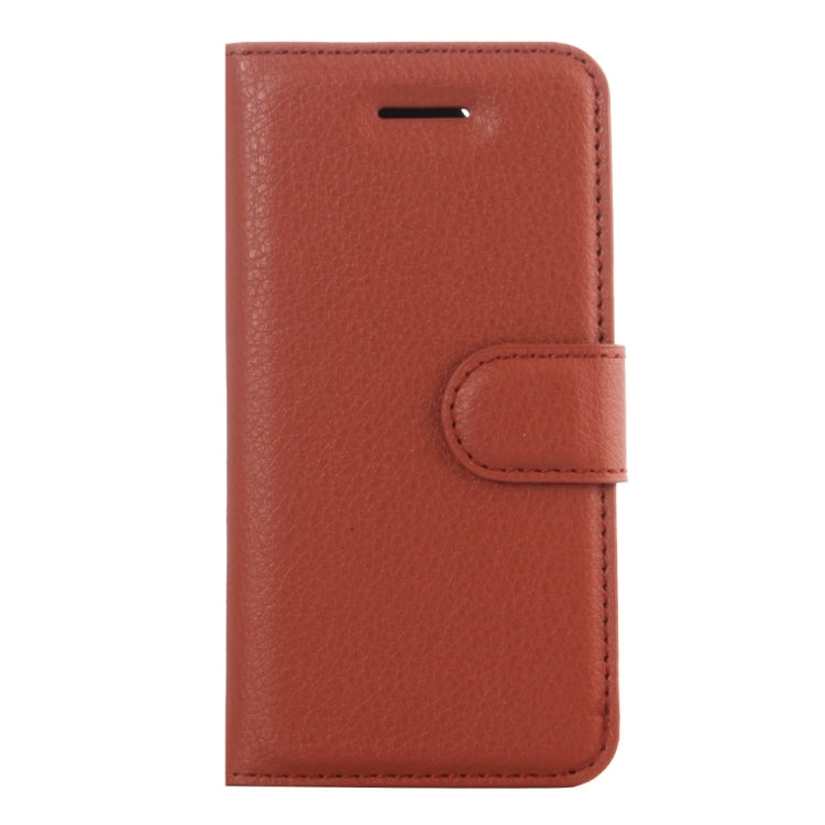 For iPhone 5 & 5s & SE Litchi Texture Horizontal Flip Leather Case with Holder & Card Slots & Wallet