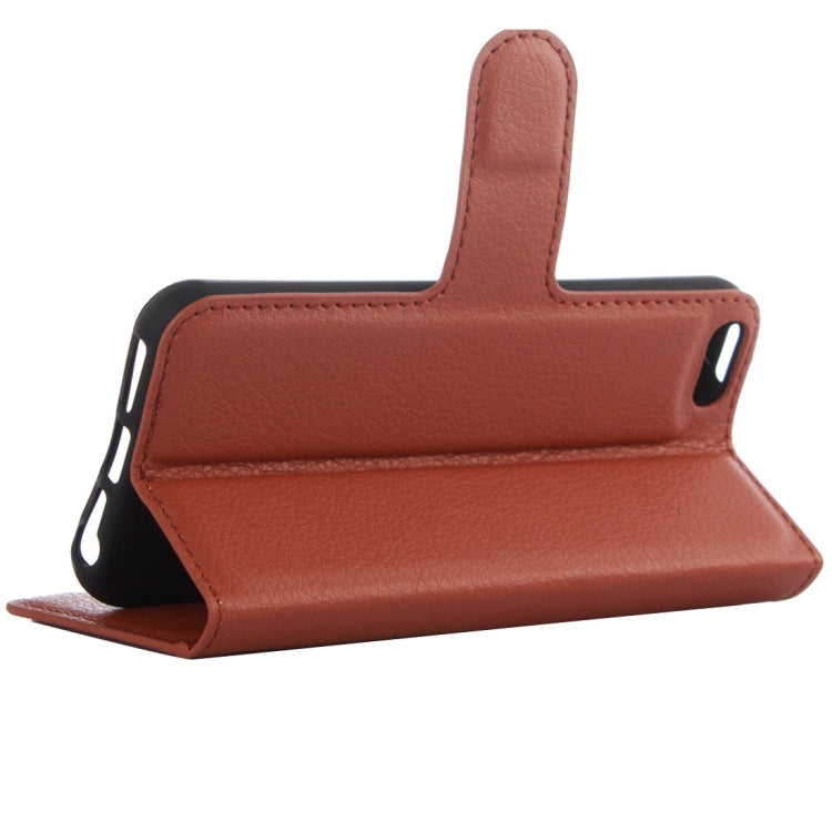 For iPhone 5 & 5s & SE Litchi Texture Horizontal Flip Leather Case with Holder & Card Slots & Wallet