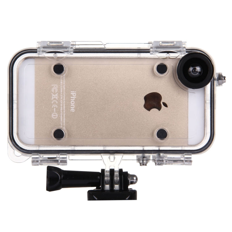 HAMTOD for iPhone 5 & 5S & SE Extreme Sports IP68 Waterproof Case with 170 Degrees Wide Angle Lens, Compatible with GoPro Accessories, Waterproof Depth: 5m
