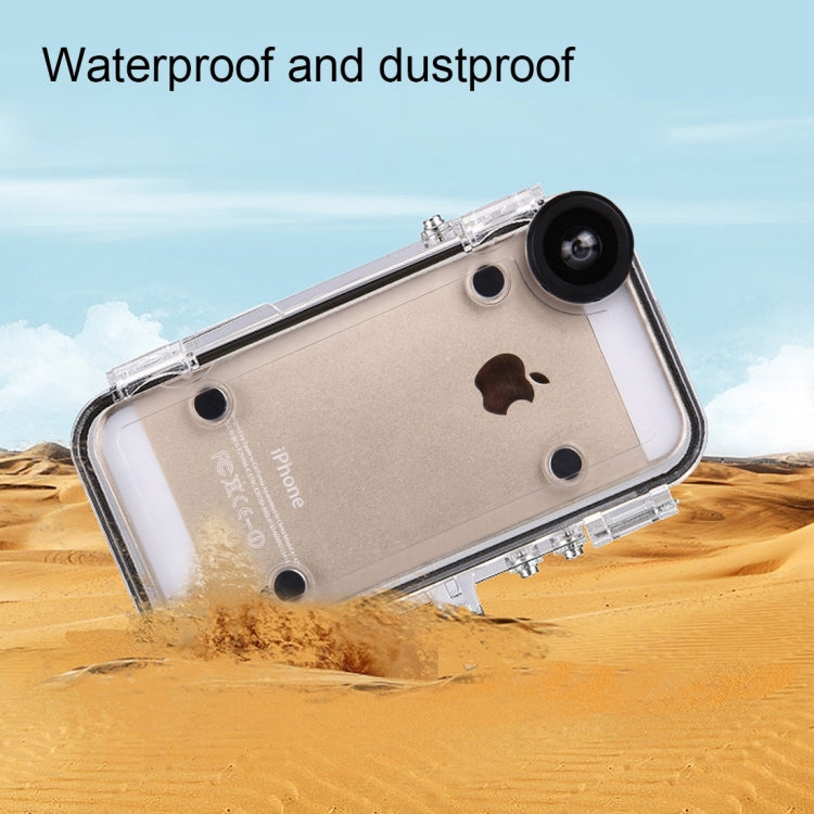 HAMTOD for iPhone 5 & 5S & SE Extreme Sports IP68 Waterproof Case with 170 Degrees Wide Angle Lens, Compatible with GoPro Accessories, Waterproof Depth: 5m