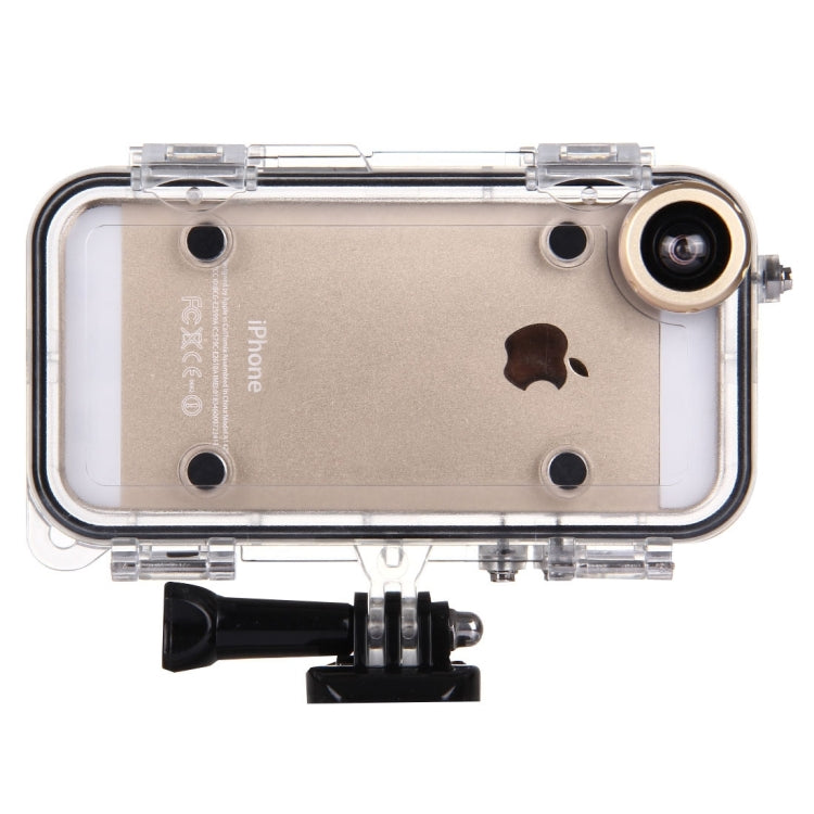 HAMTOD for iPhone 5 & 5S & SE Extreme Sports IP68 Waterproof Case with 170 Degrees Wide Angle Lens, Compatible with GoPro Accessories, Waterproof Depth: 5m