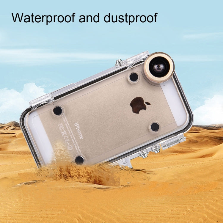 HAMTOD for iPhone 5 & 5S & SE Extreme Sports IP68 Waterproof Case with 170 Degrees Wide Angle Lens, Compatible with GoPro Accessories, Waterproof Depth: 5m