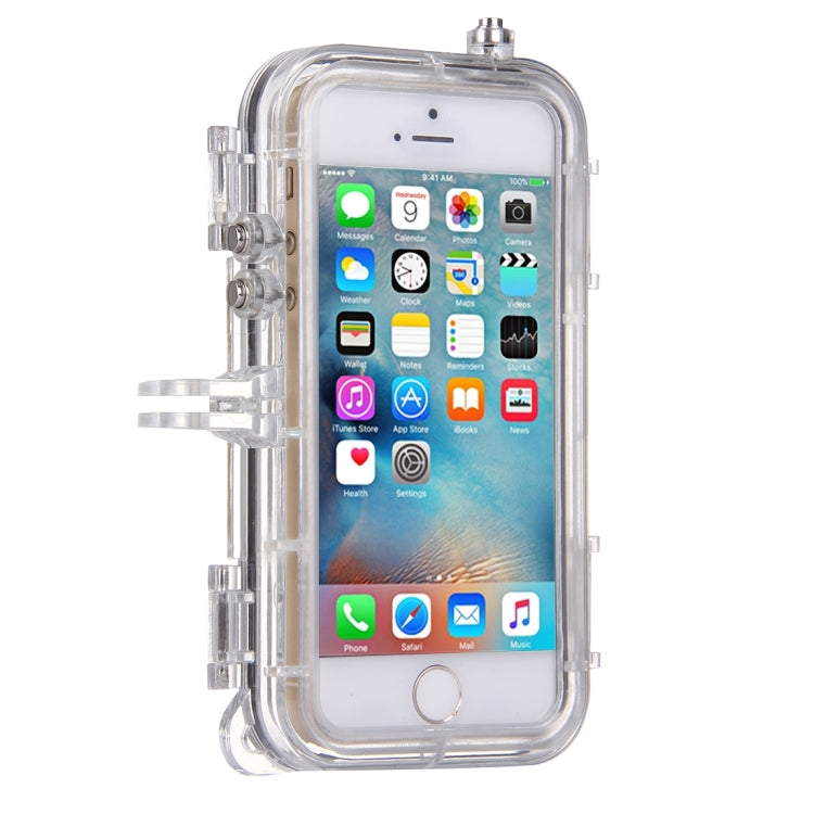 HAMTOD for iPhone 5 & 5S & SE Extreme Sports IP68 Waterproof Case with 170 Degrees Wide Angle Lens, Compatible with GoPro Accessories, Waterproof Depth: 5m