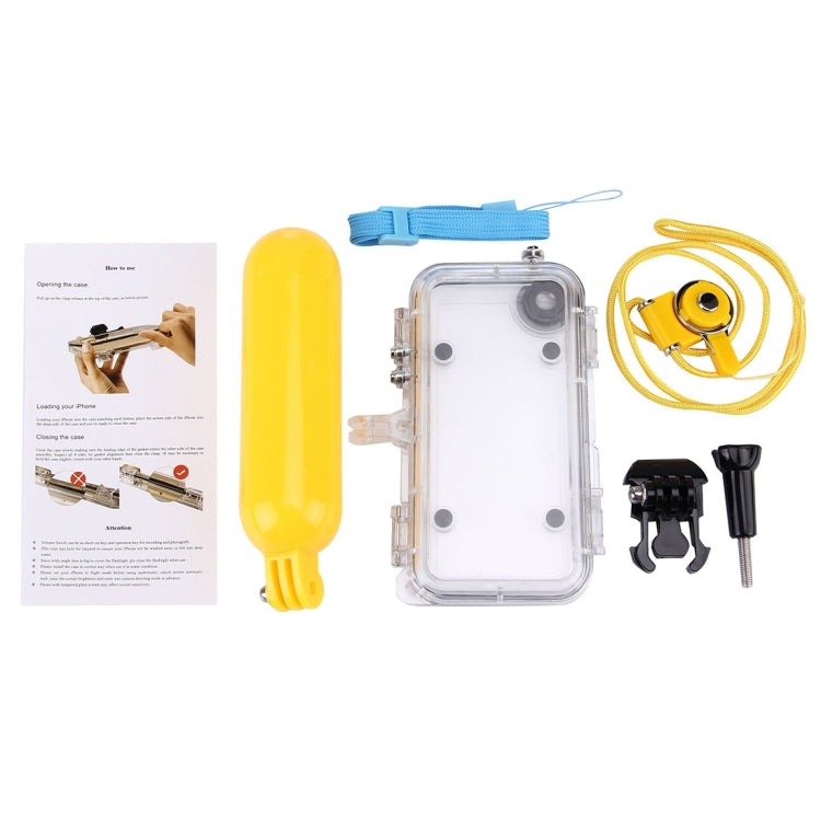 HAMTOD for iPhone 5 & 5S & SE Extreme Sports IP68 Waterproof Case with 170 Degrees Wide Angle Lens, Compatible with GoPro Accessories, Waterproof Depth: 5m