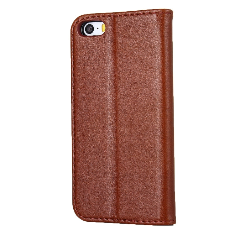 For iPhone SE & 5s & 5 Lambskin Texture Horizontal Flip Magnetic Leather Case with Holder and Card Slot