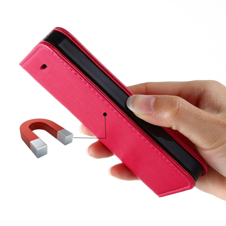 For iPhone SE & 5s & 5 Lambskin Texture Horizontal Flip Magnetic Leather Case with Holder and Card Slot