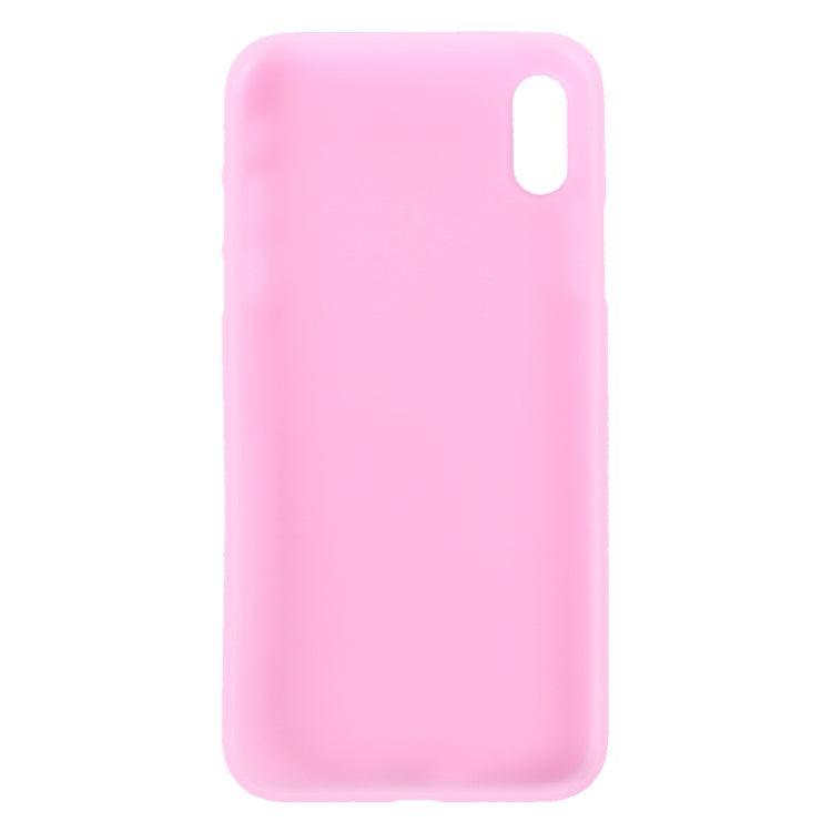 For iPhone X / XS Carbon Fibre Texture PP Protective Back Cover Case
