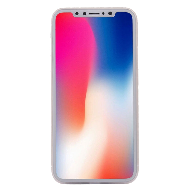 For iPhone X / XS Carbon Fibre Texture PP Protective Back Cover Case