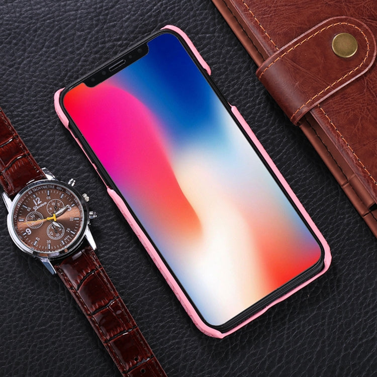 For iPhone X / XS Snake Skin Texture Paste Protective Back Cover Case