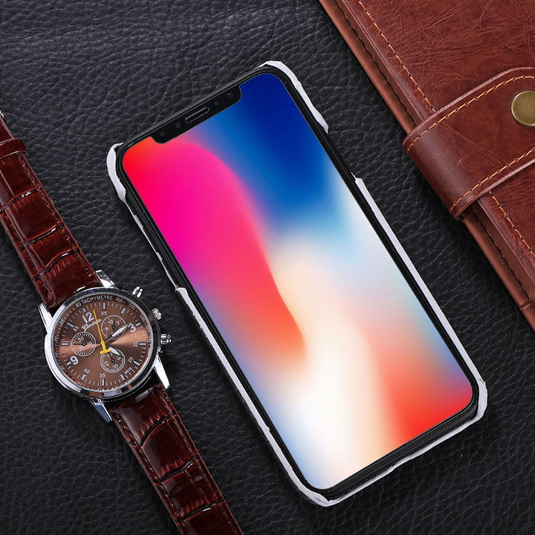 For iPhone X / XS Snake Skin Texture Paste Protective Back Cover Case