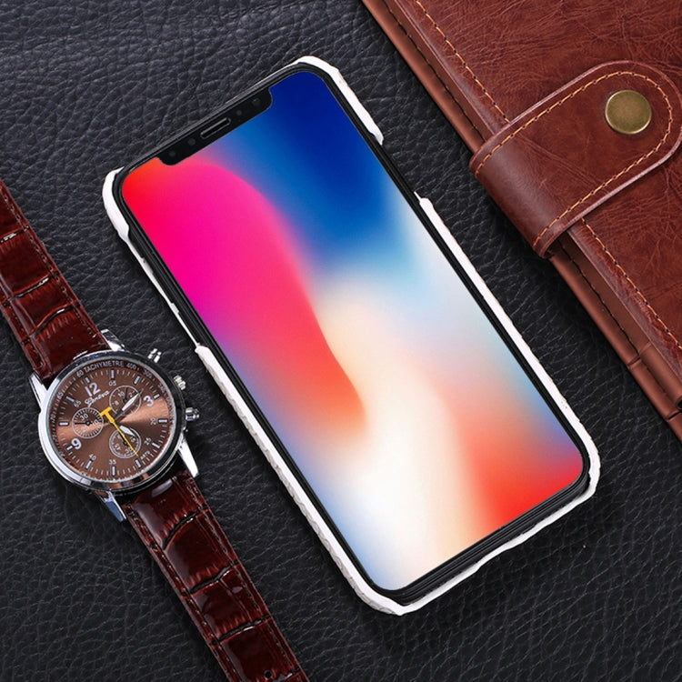 For iPhone X / XS Snake Skin Texture Paste Protective Back Cover Case