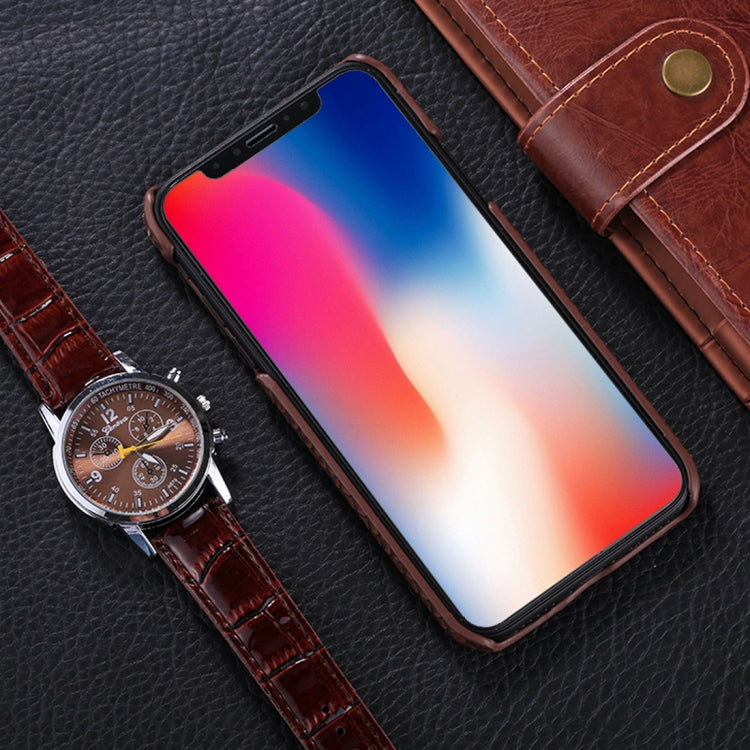 For iPhone X / XS Snake Skin Texture Paste Protective Back Cover Case