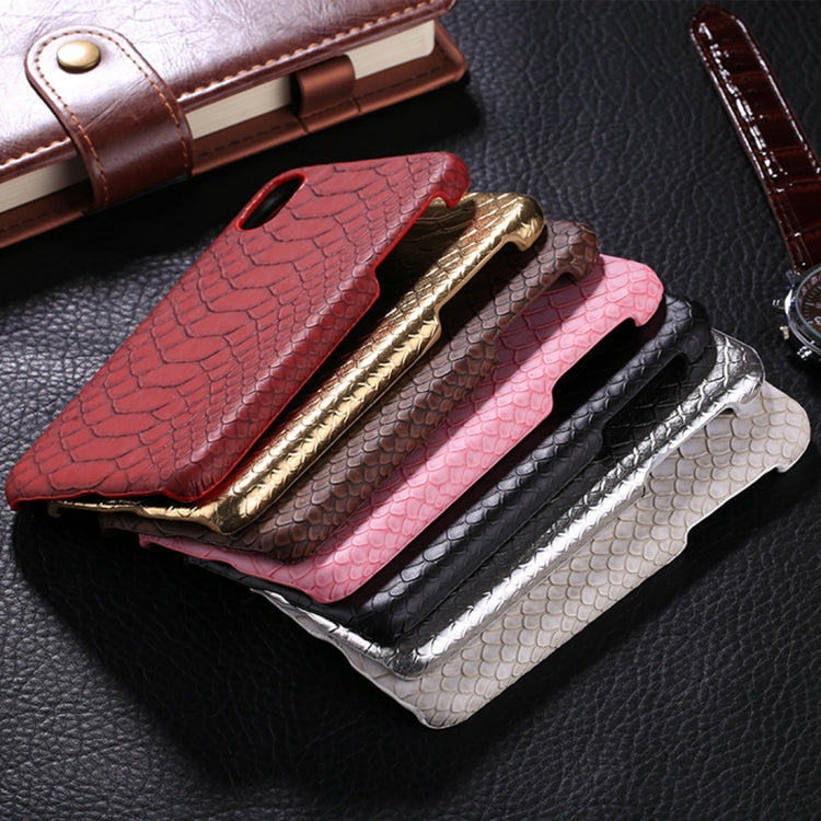 For iPhone X / XS Snake Skin Texture Paste Protective Back Cover Case
