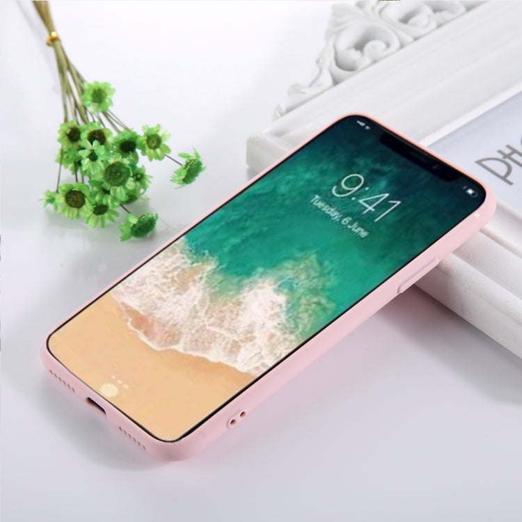 For iPhone X / XS Pure Color TPU Protective Back Cover Case