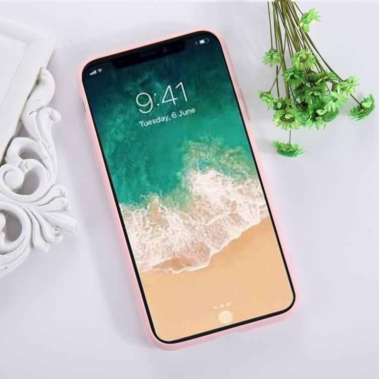 For iPhone X / XS Pure Color TPU Protective Back Cover Case