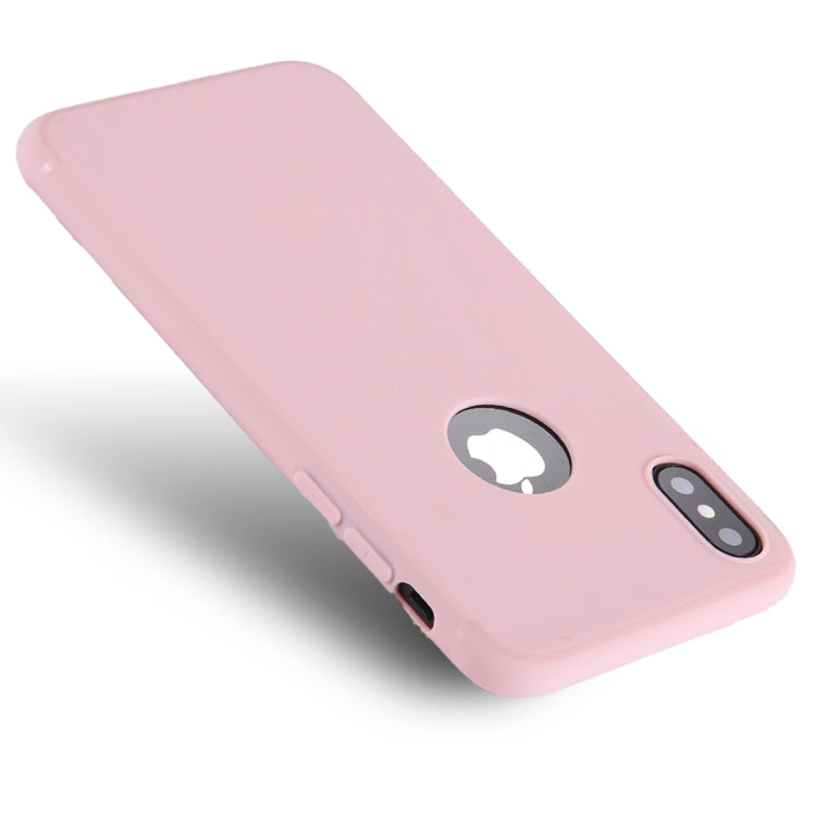 For iPhone X / XS Pure Color TPU Protective Back Cover Case