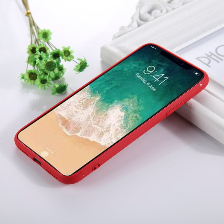 For iPhone X / XS Pure Color TPU Protective Back Cover Case