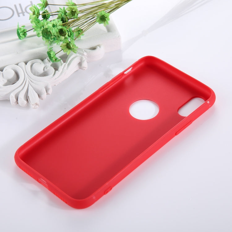 For iPhone X / XS Pure Color TPU Protective Back Cover Case
