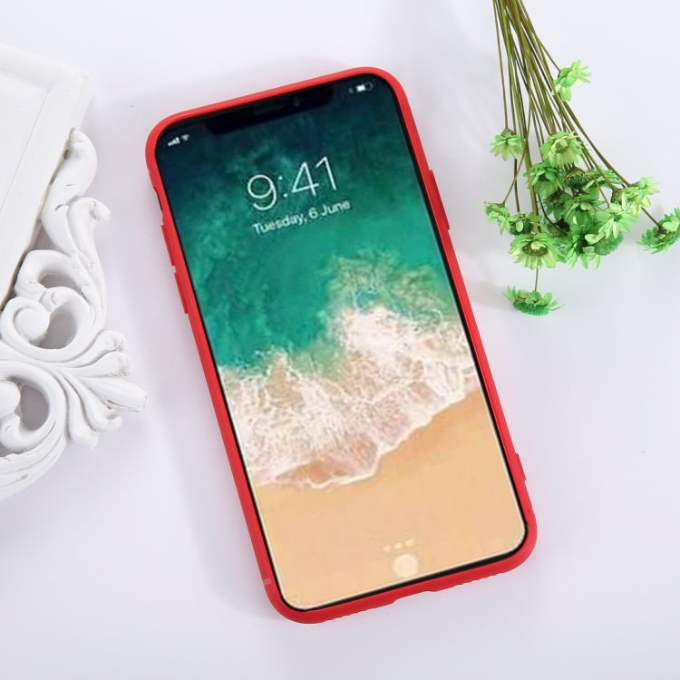 For iPhone X / XS Pure Color TPU Protective Back Cover Case