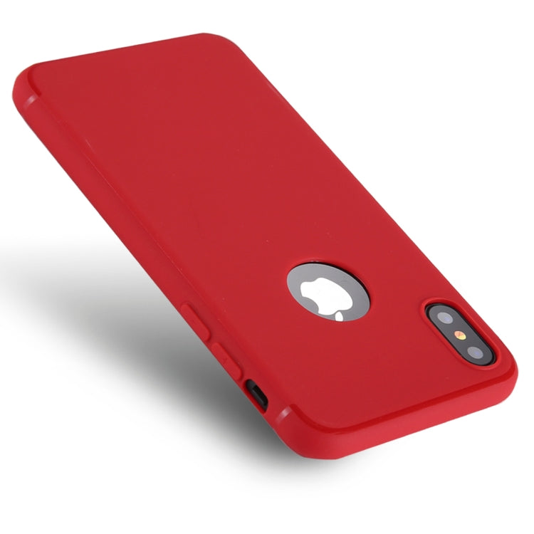 For iPhone X / XS Pure Color TPU Protective Back Cover Case