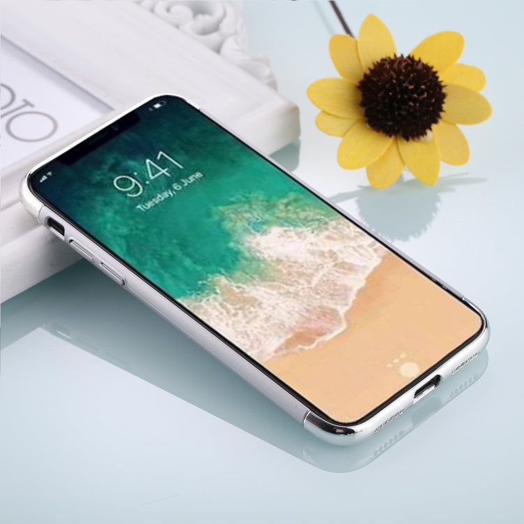For iPhone X / XS Three Stage Splicing Electroplating Side Protective Back Cover Case