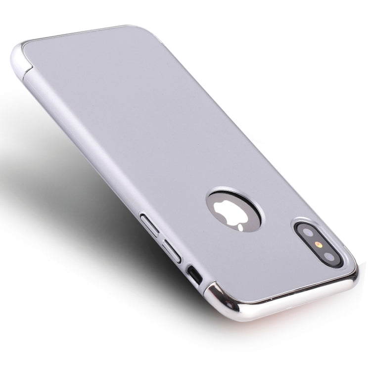 For iPhone X / XS Three Stage Splicing Electroplating Side Protective Back Cover Case
