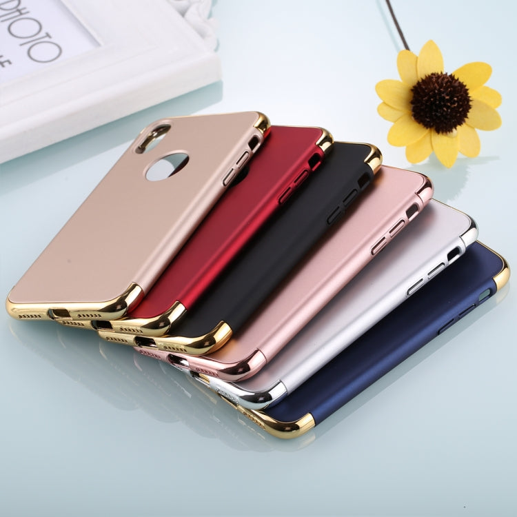 For iPhone X / XS Three Stage Splicing Electroplating Side Protective Back Cover Case